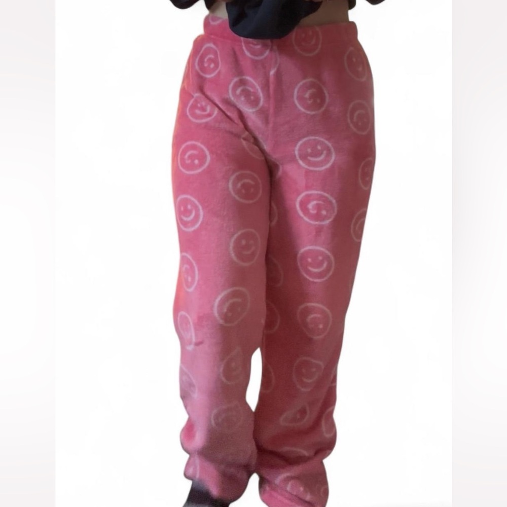 Pink Smiley Face Sleep Pants